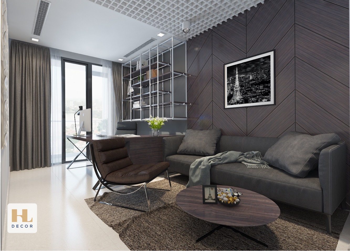 căn hộ studio kết hợp văn phòng